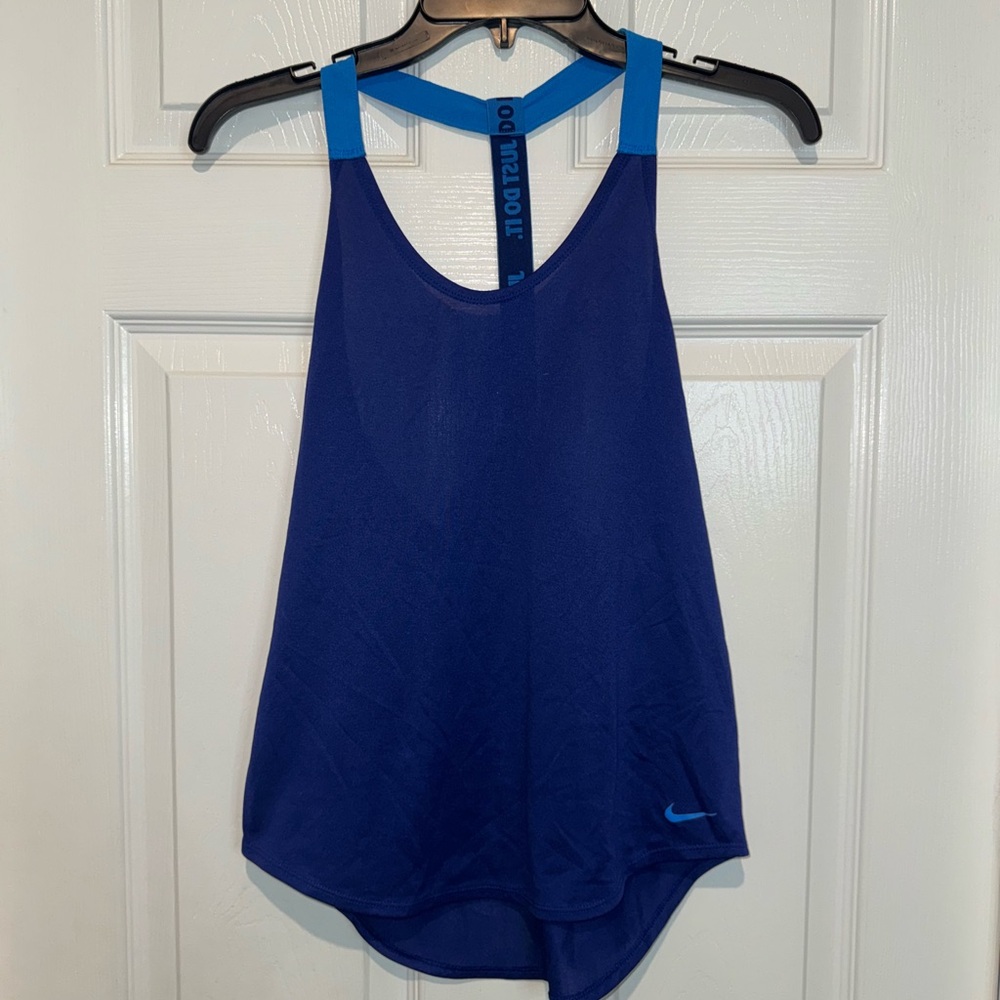 Nike Blue Backless Tank Top with Racerback. Size XS